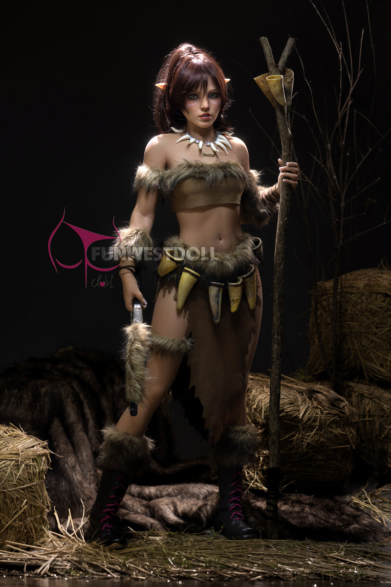 159cm/5ft3 A-cup Orcs Cosplay TPE Sex Doll - #040 Natural Kylie