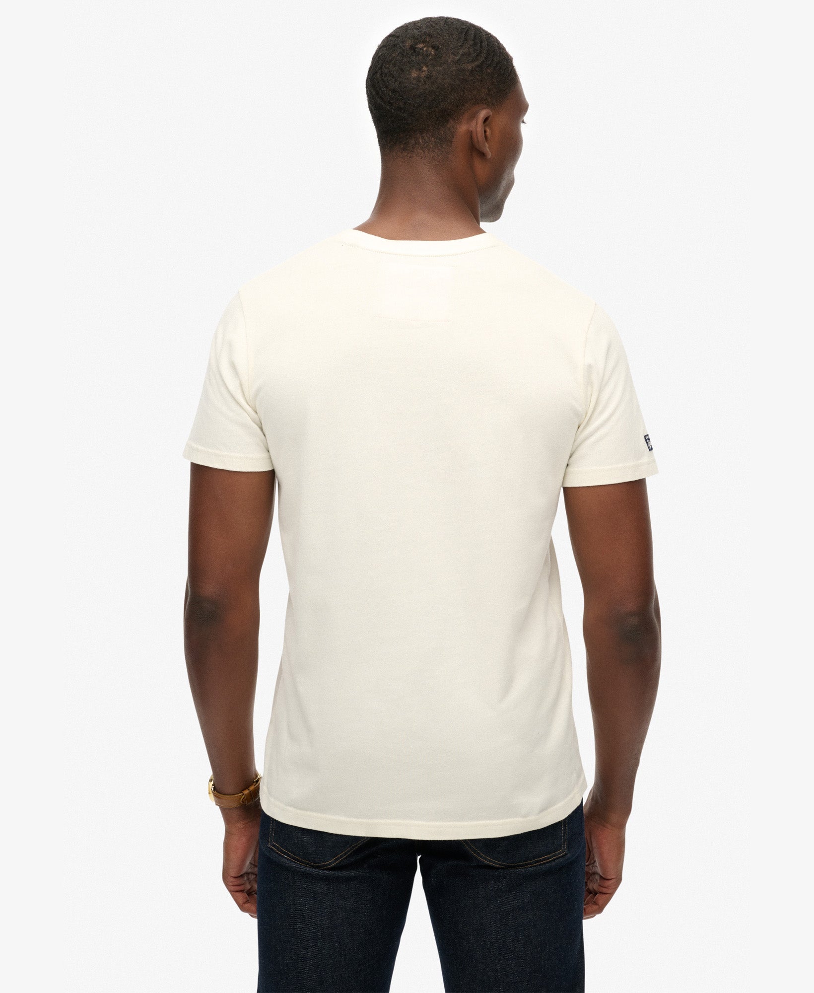 Athletic Emboss Relaxed Tee | Bone White