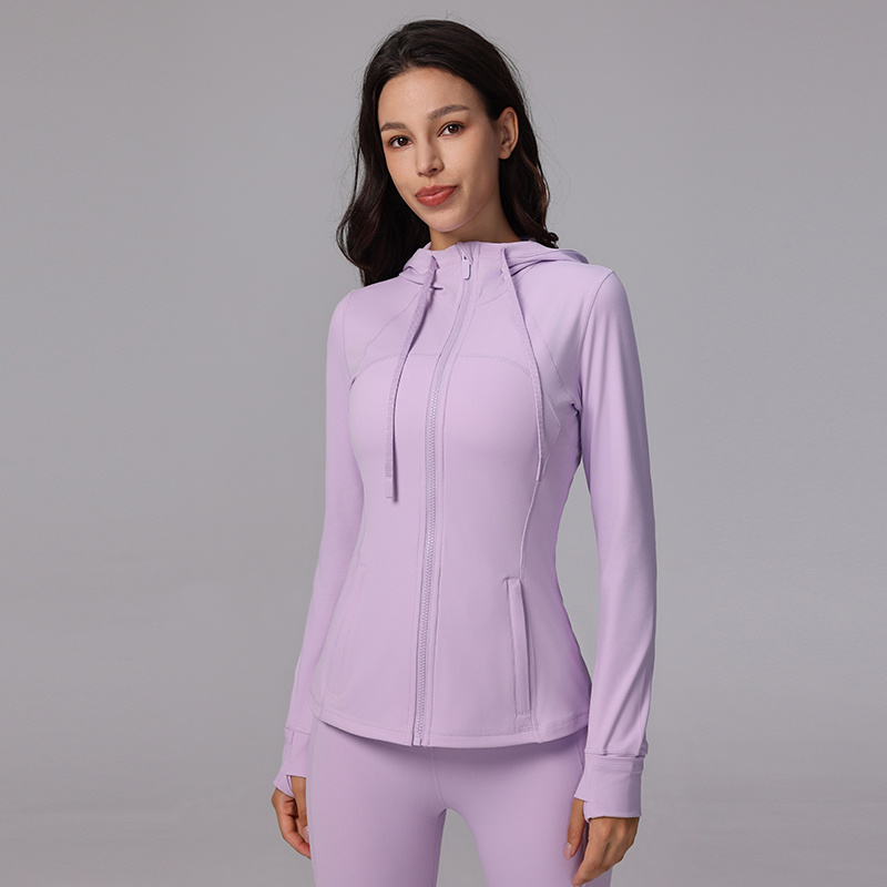 Multi Functional Hooded Womens Sports Jacket