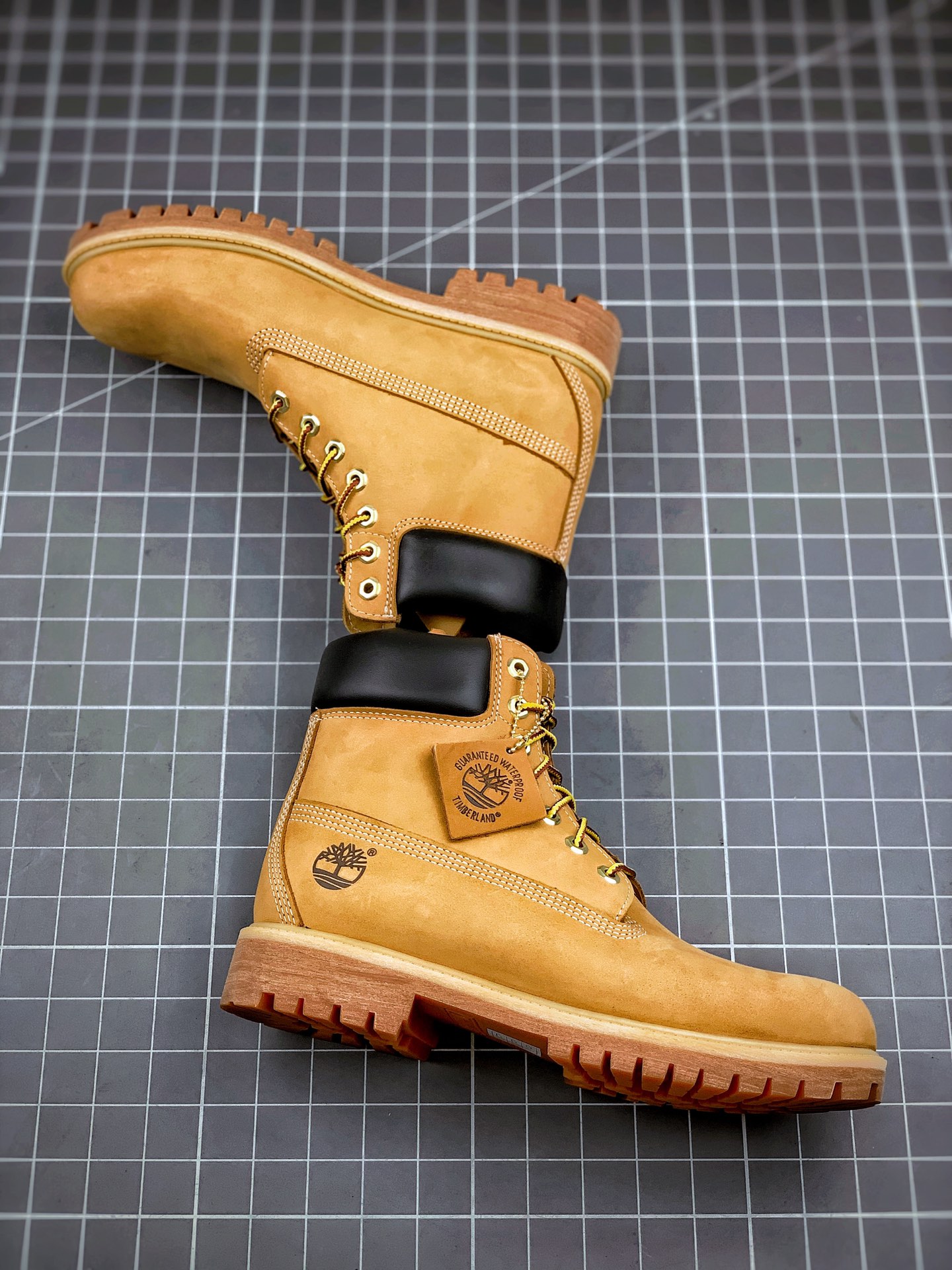 Timberland 6-Inch Premium Waterproof Boot, Unisex Wheat Nubuck Leather Work Hiking Boots