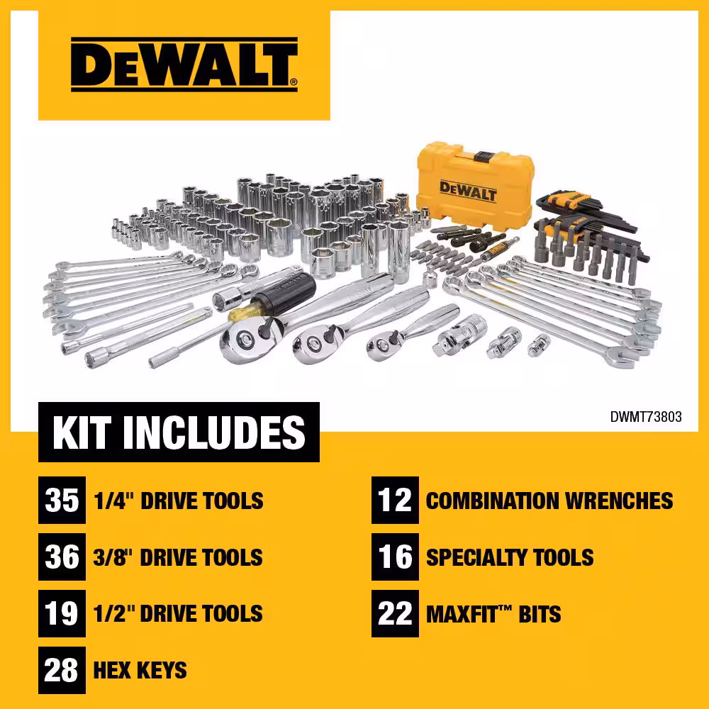 1/4 in., 3/8 in. and ? in. Drive Polished Chrome Mechanics Tool Set (168-Piece)