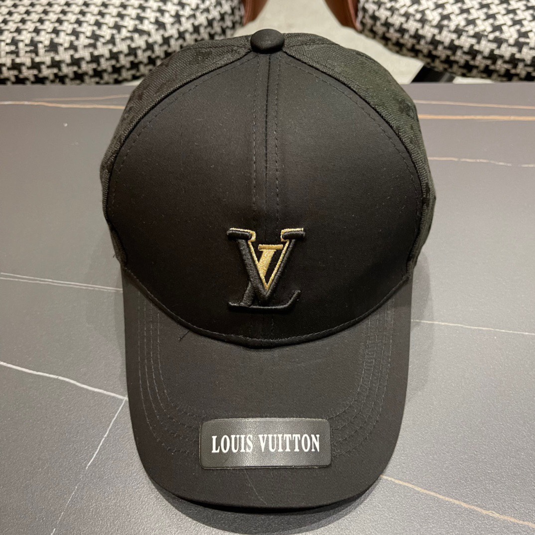 TOP Louis Vuitton LV Embroidered Baseball Cap - 2 Colors