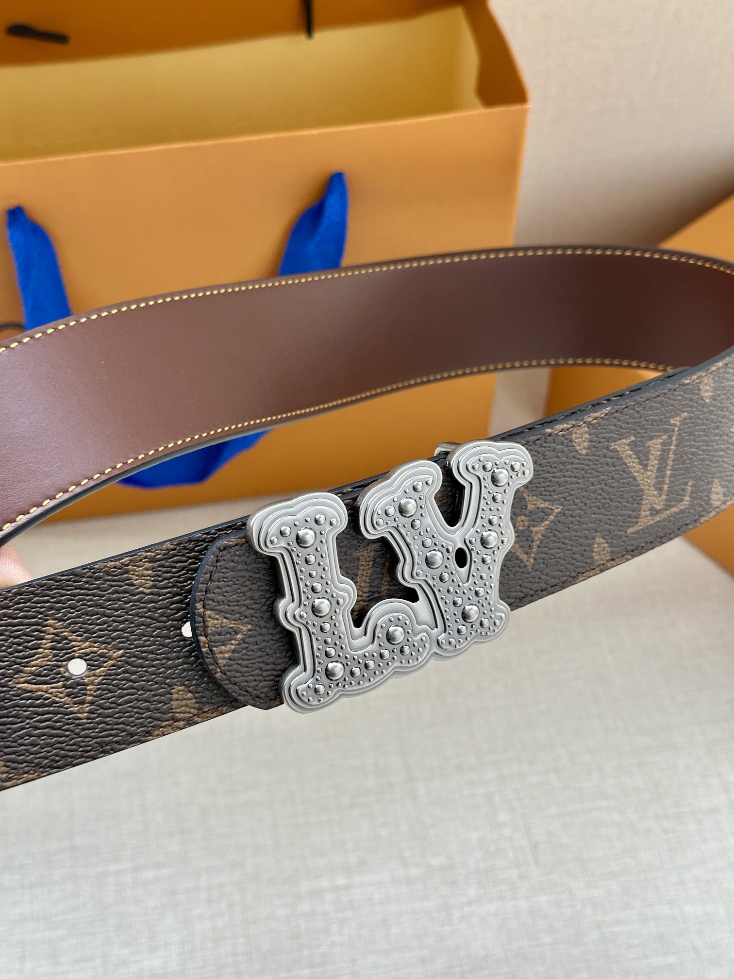 TOP Louis Vuitton LV Dimension Reversible Belt - 4.0CM