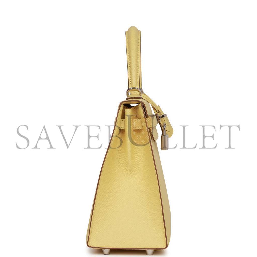 HERMES KELLY 25 EPSOM PALLADIUM HARDWARE (25*17*7cm)