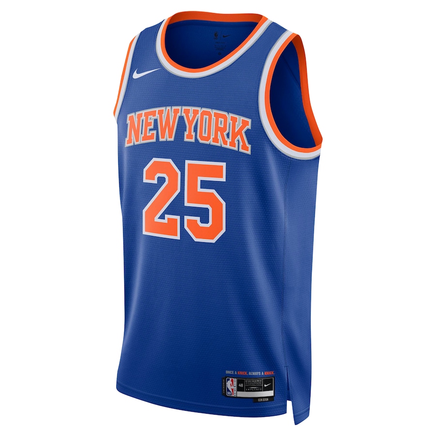 Mikal Bridges New York Knicks Blue Icon Edition Swingman Jersey