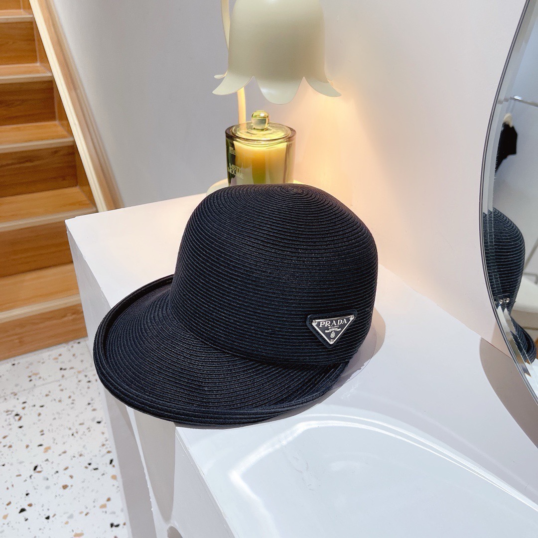 TOP PRADA Woven Hat - 3 Color