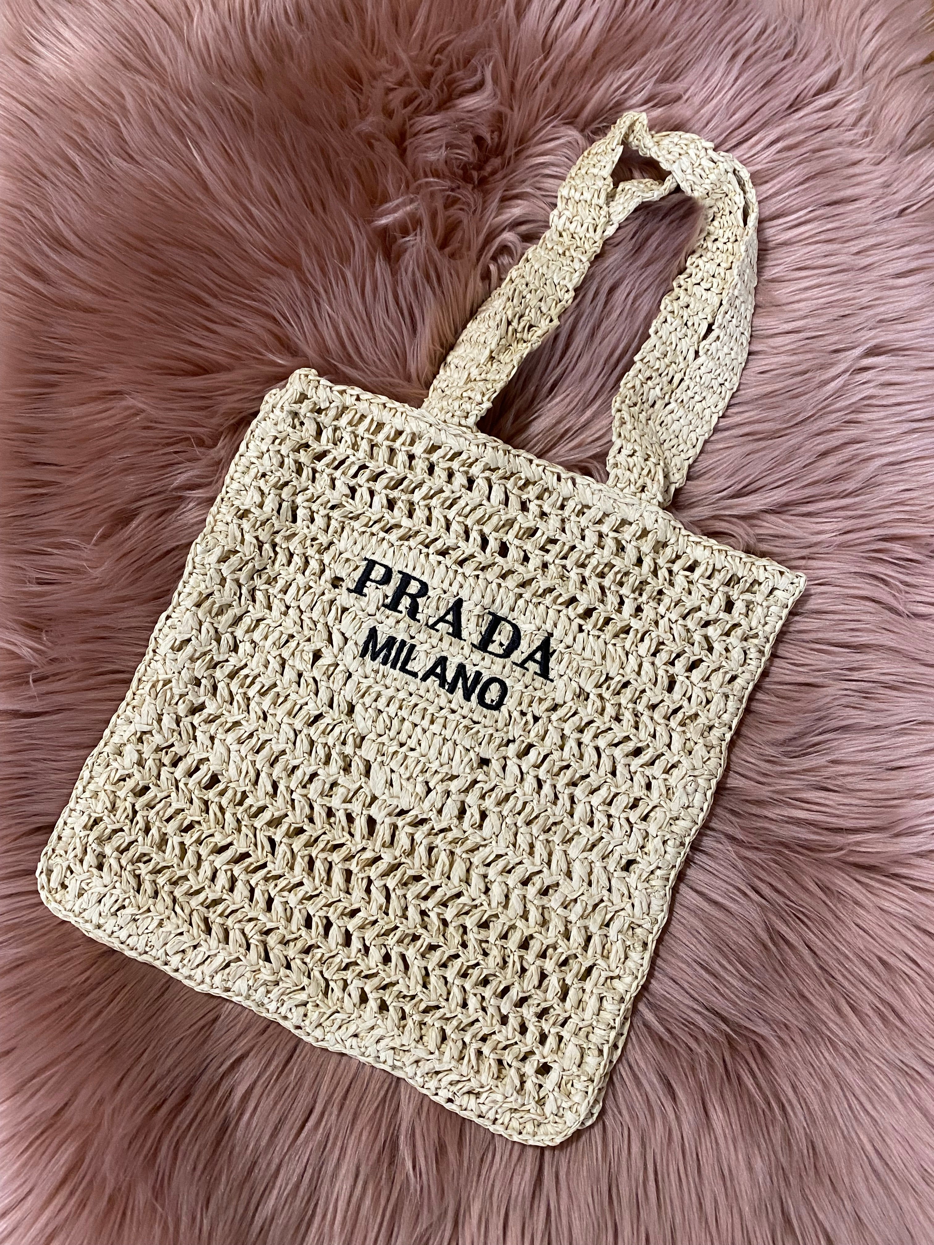 TOP PRADA Beach Bag - Beige