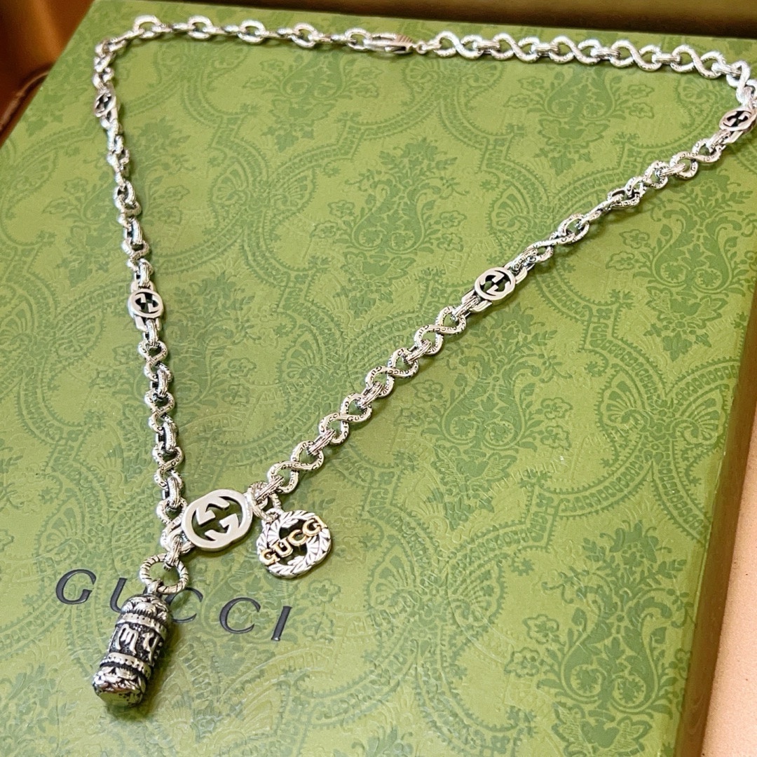 TOP GUCCI Anger Forest GG Necklace