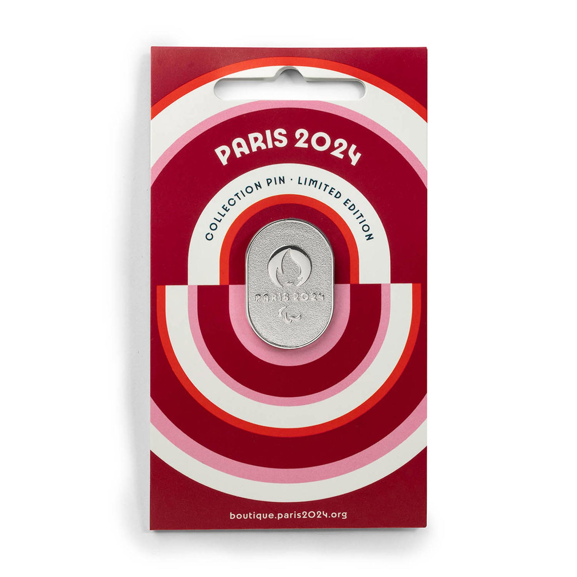 Paris 2024 Olympics Oval Pin Badge - Silver