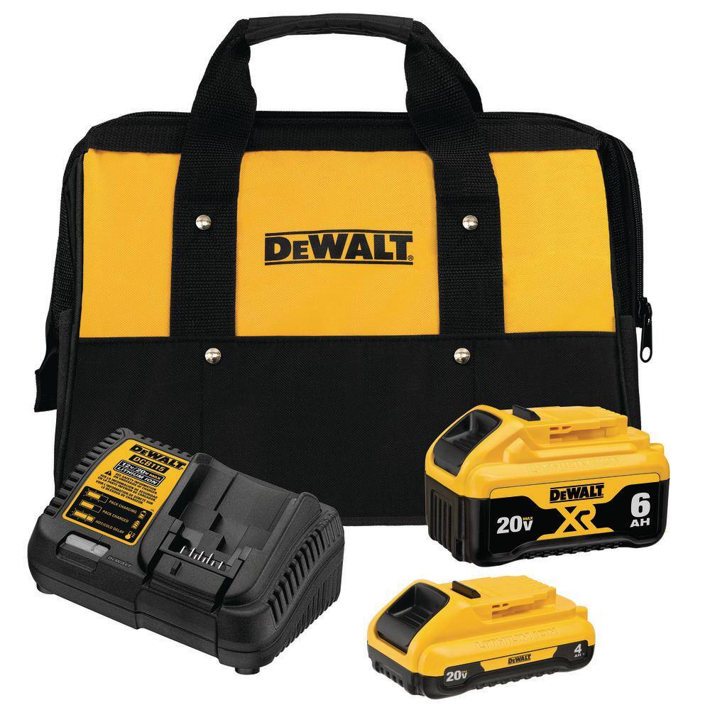 20V MAX XR?Cordless Brushless 5 in. Random Orbital Sander, (1) 20V 6.0Ah and (1) 20V 4.0Ah Batteries, and Charger