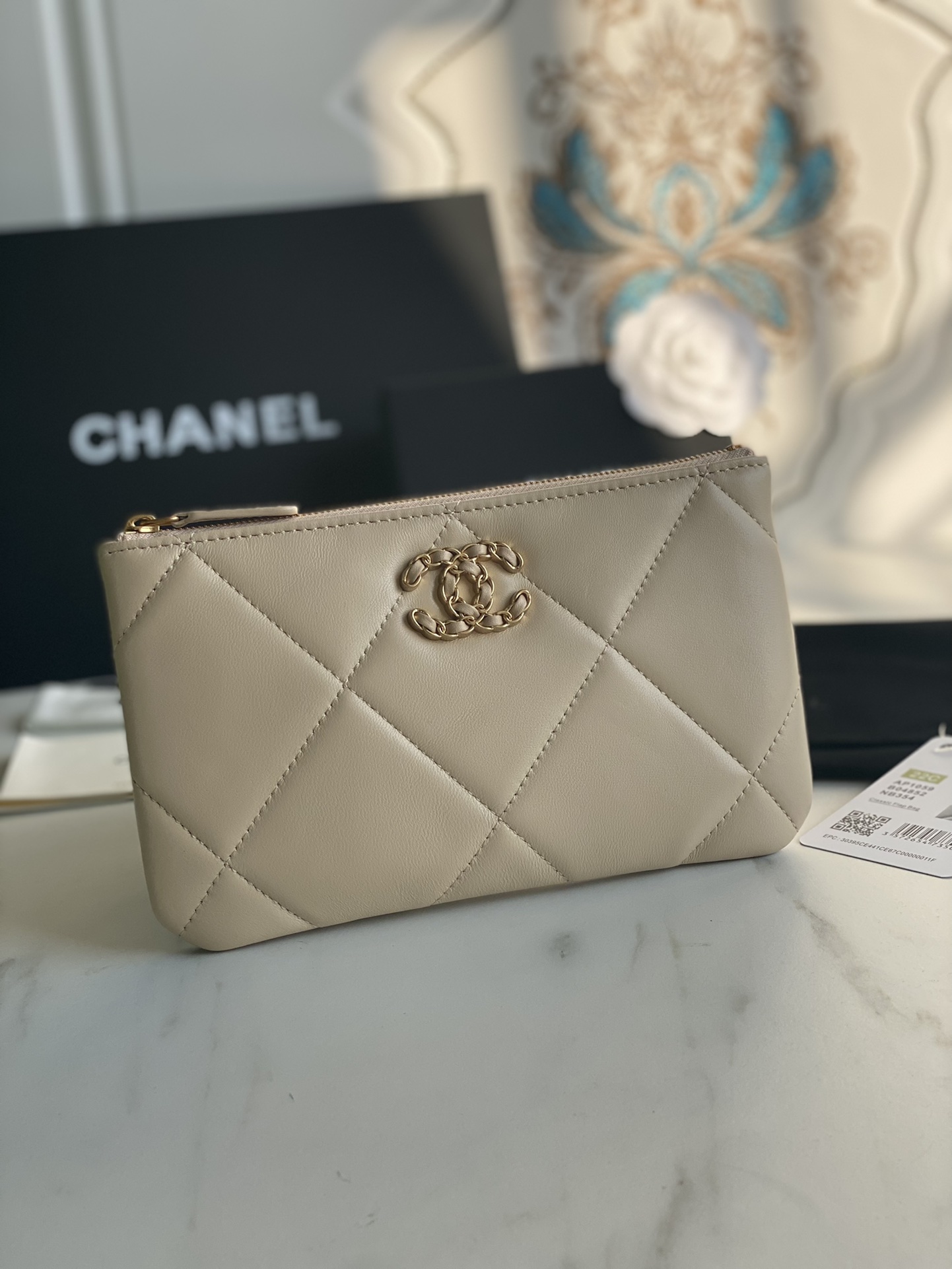 TOP CHANEL Zipper HandBag Wallet 20x12.2x1cm - GHW - 5 Color