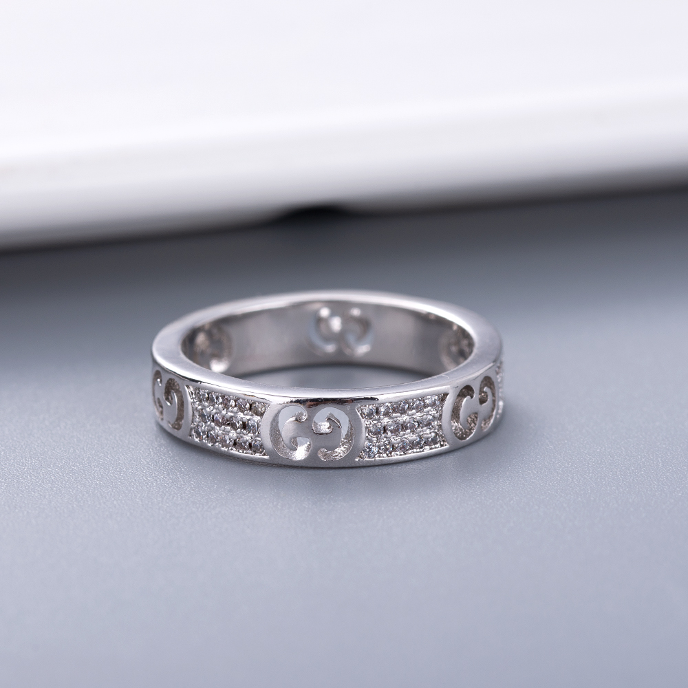 TOP GUCCI Hollow Pattern Ring - 2 Colors