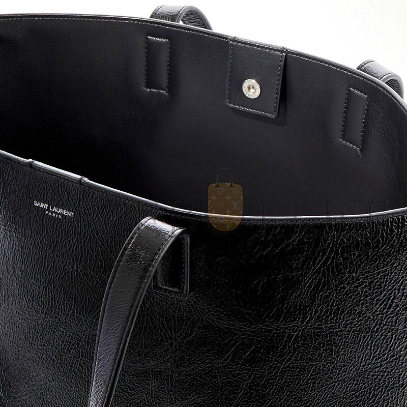 YSL SHOPPING SAINT LAURENT NS IN CRINKLED GLOSSED-LEATHER 1647597332145128 (32.5*35*10.5cm)
