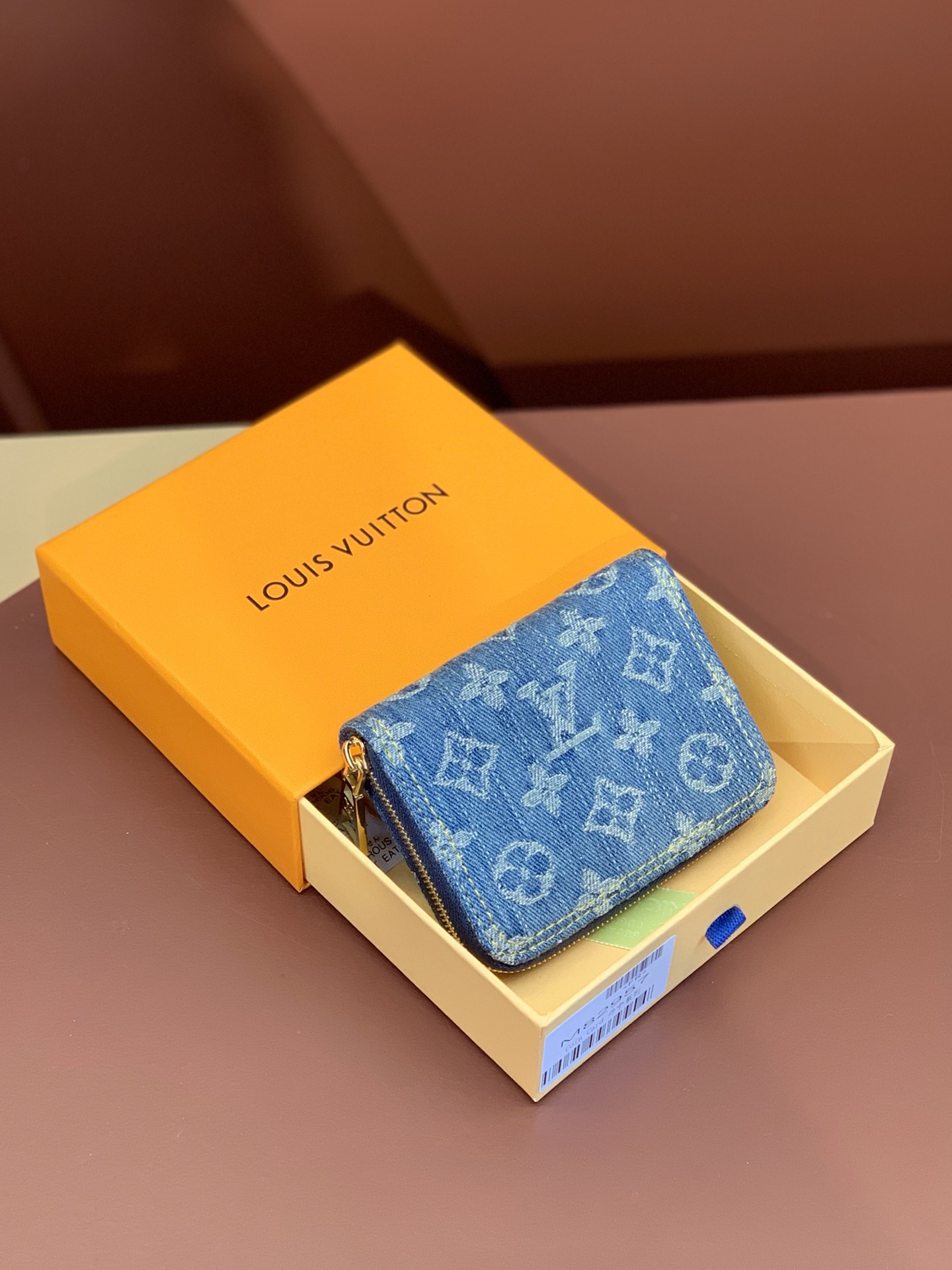 TOP Louis Vuitton LV Zippy Wallet 11x8.5x2cm - Monogram Denim Blue