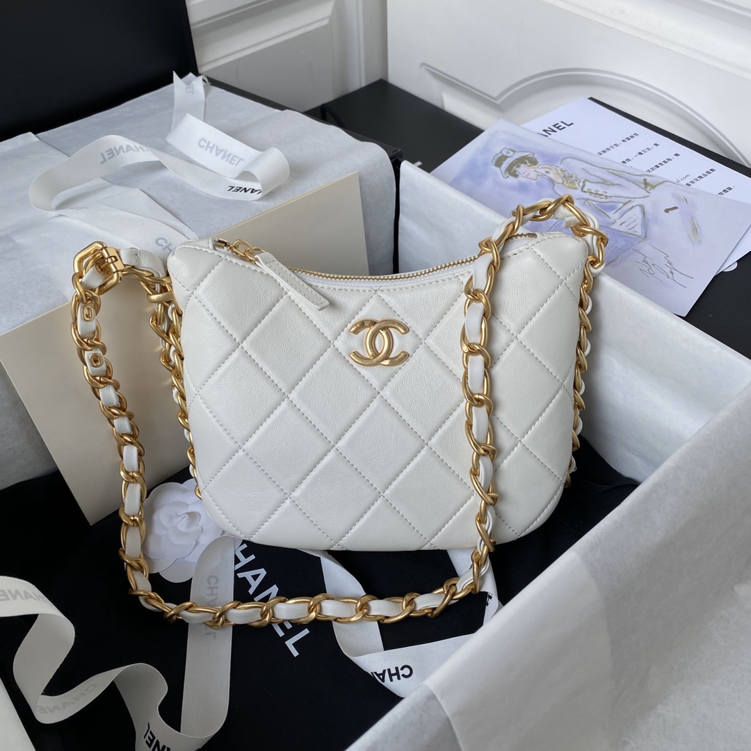 TOP CHANEL Leather 23 Khobo Underarm Bag 23×23X6cm - Three Colors&GHW