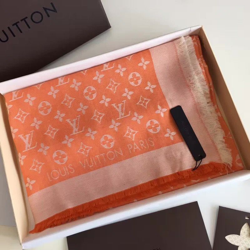 TOP Louis Vuitton LV L*V Big Square Scarf - Orange