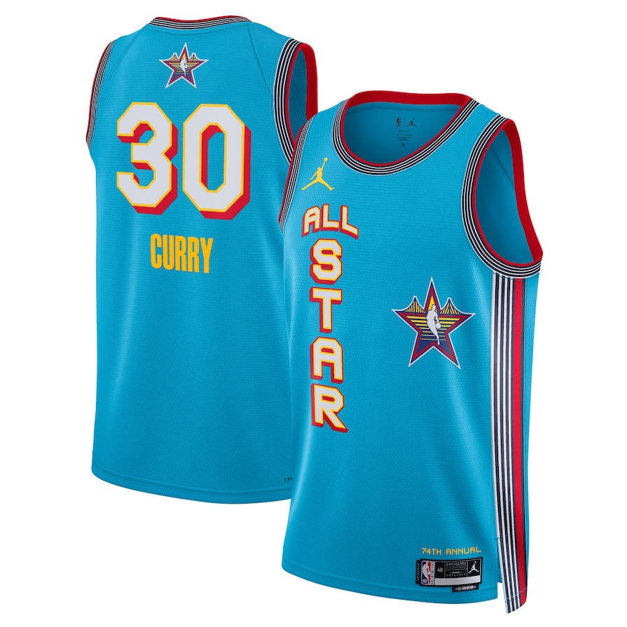 Stephen Curry NBA 2025 All-Star Game Men's Custom Jersey - Blue