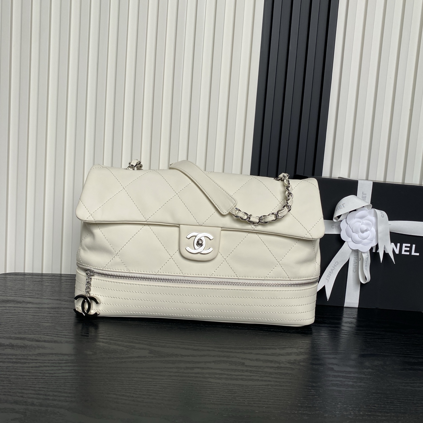 TOP CHANEL Vintage Layered Airport Bag 36X24X12cm- 3 Colors