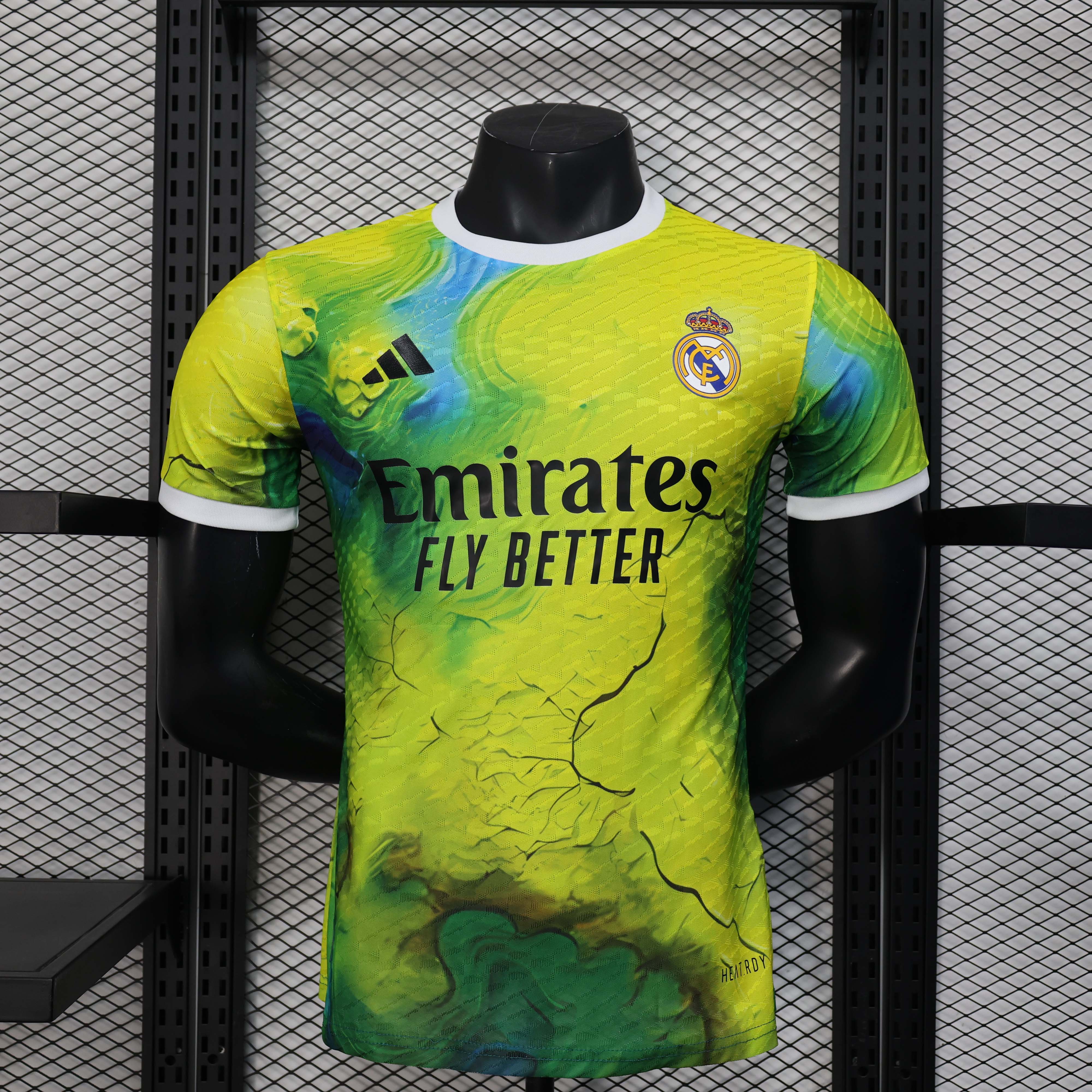 2025/2026 Player Version Real Madrid Special Edition Yellow and green Football Shirt 1:1 Thai Quality
