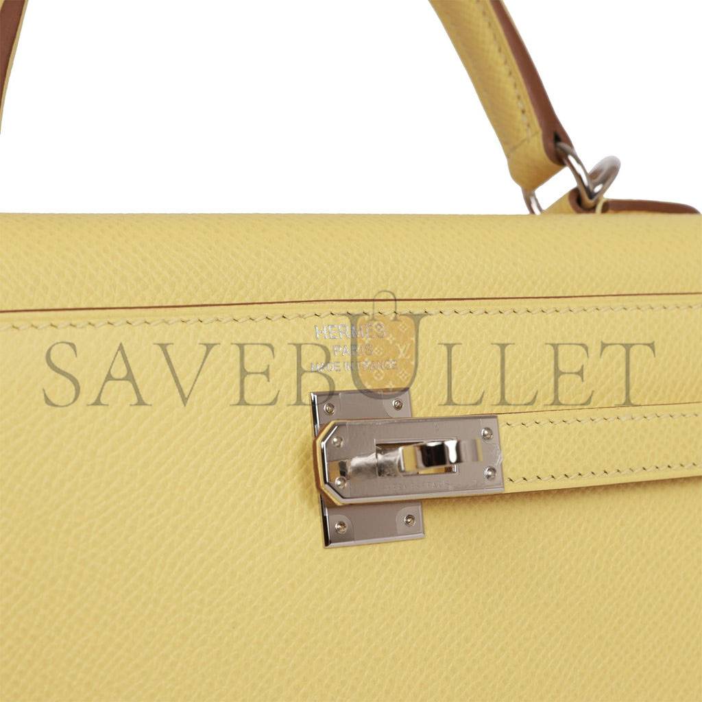 HERMES KELLY 25 EPSOM PALLADIUM HARDWARE (25*17*7cm)