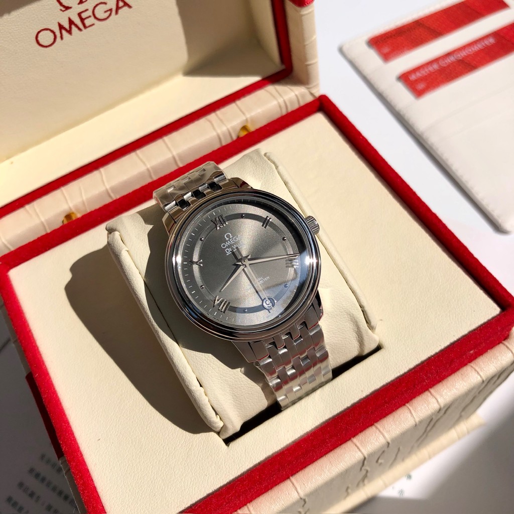 TOP OMEGA 32.7 MM De Ville Ladies Mechanical Stainless Steel Watch