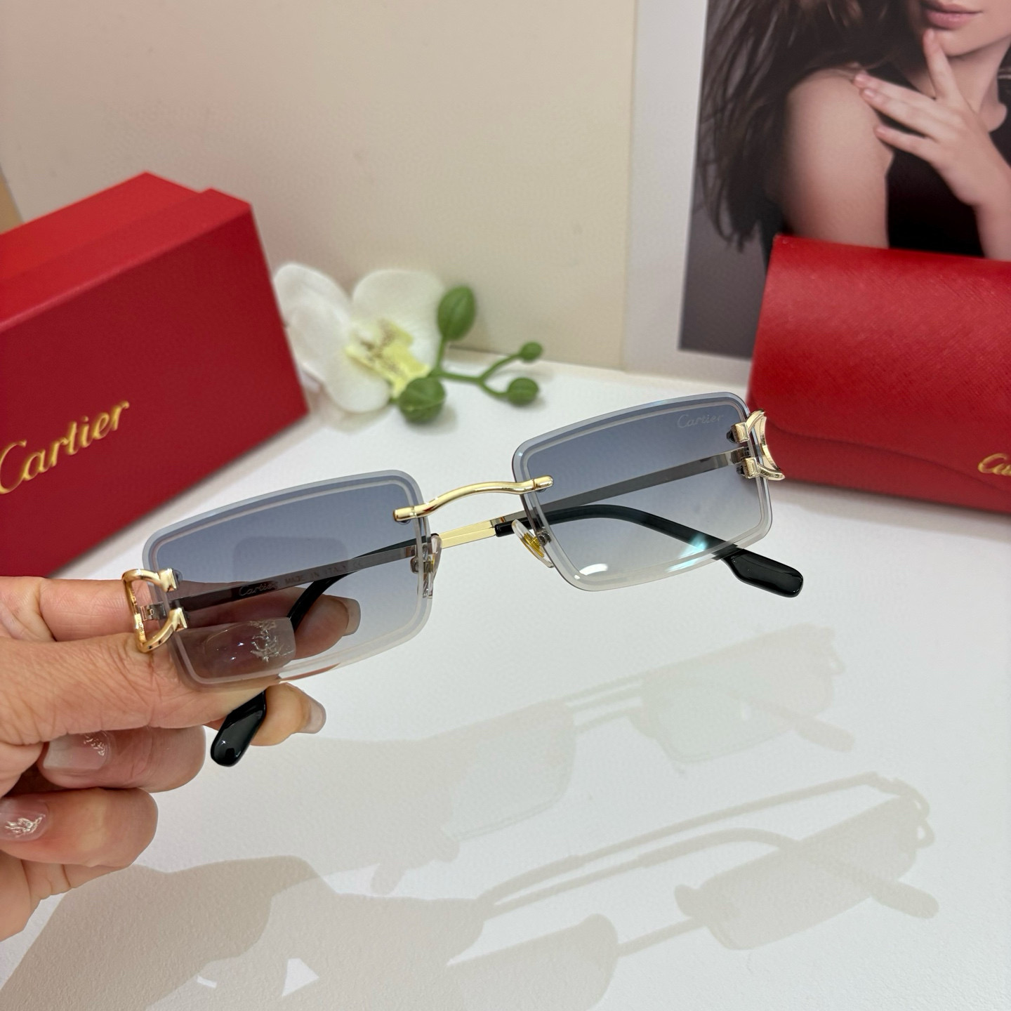 TOP Cartier Sunglasses - Gold
