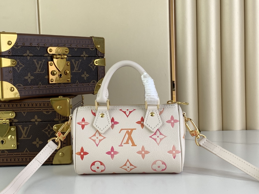 TOP Louis Vuitton LV SPEEDY Bag 16 x 10 x 7.5CM  - White