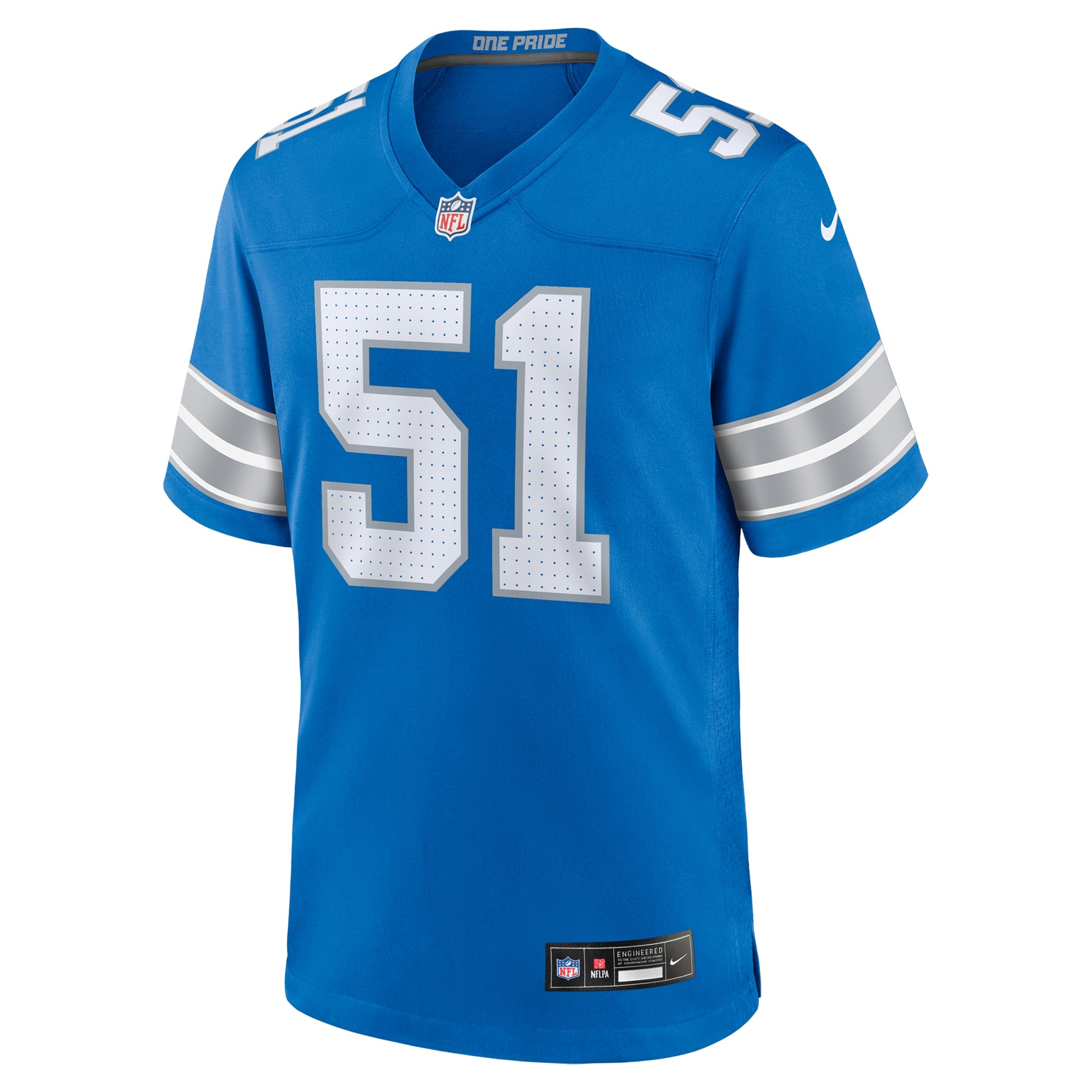 Ben Niemann Detroit Lions  Team Game Jersey -  Blue