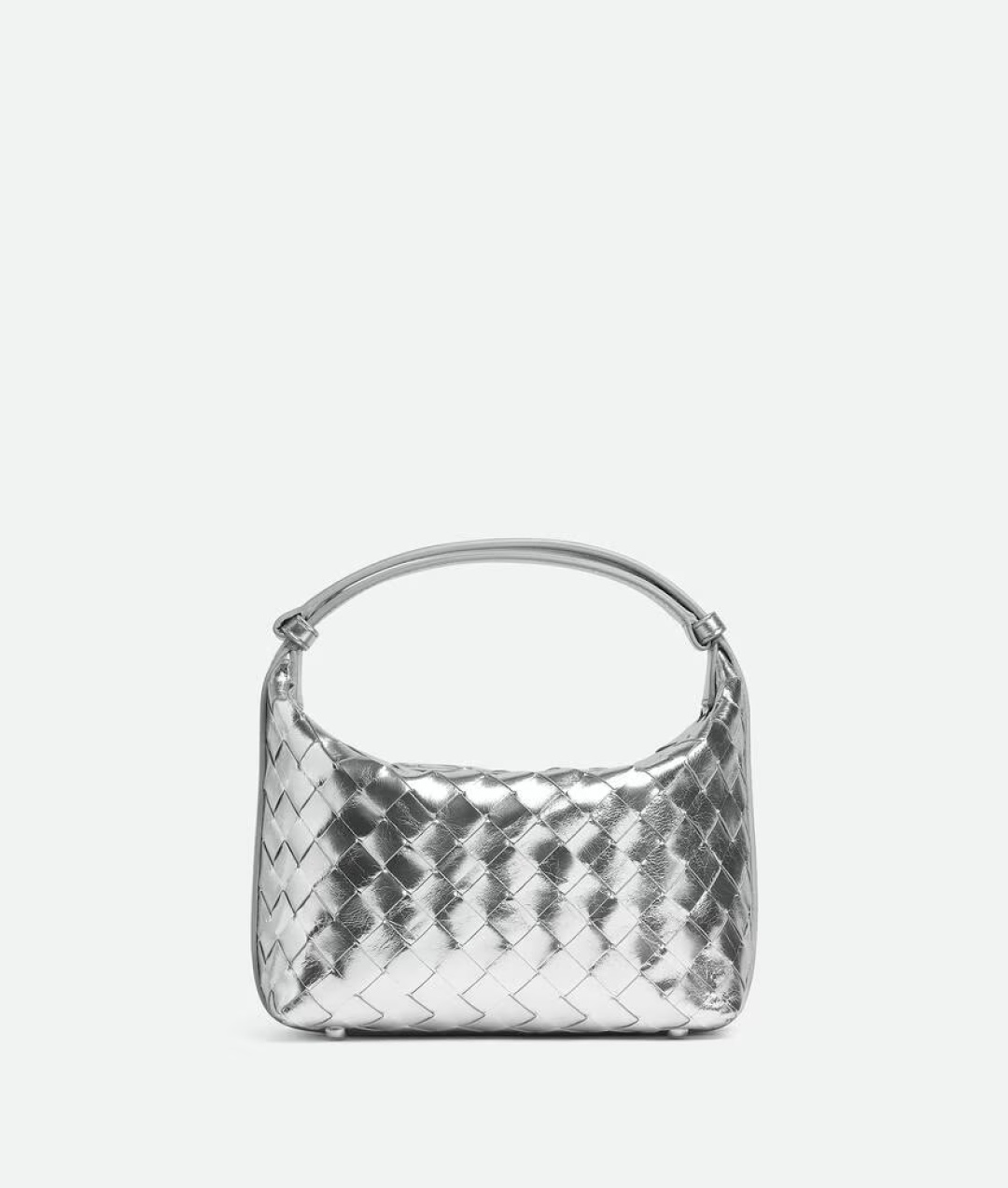 TOP Bottega Veneta BV Nappa Bag Lambskin 22x13x9cm - Silver/Gold