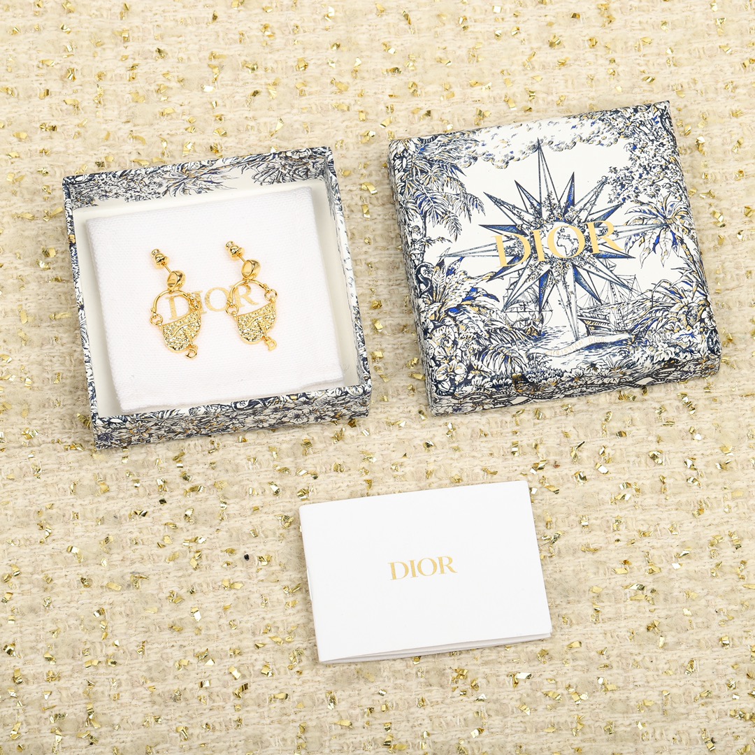Top Christian Dior Montaigne Saddle Stud Earrings