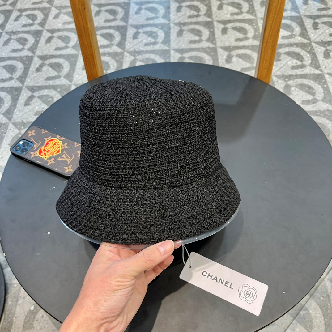 Chanel Hollow Breathable Fisherman's Hat Sunhat （Replica）