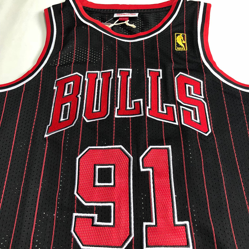 Chicago Bulls Rodman  91 Black MN