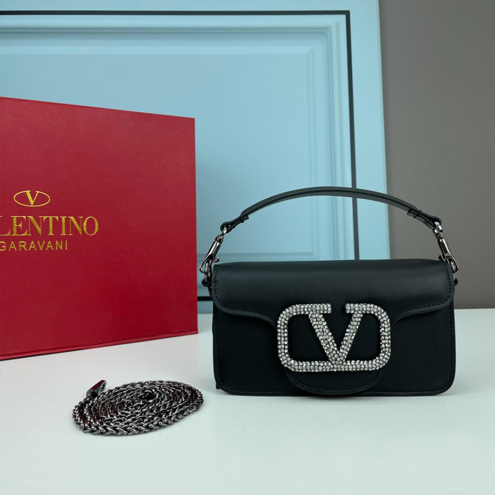 VALENTINO GARAVANI LOCÒ MICRO BAG WITH CHAIN AND JEWEL LOGO  (Replica)