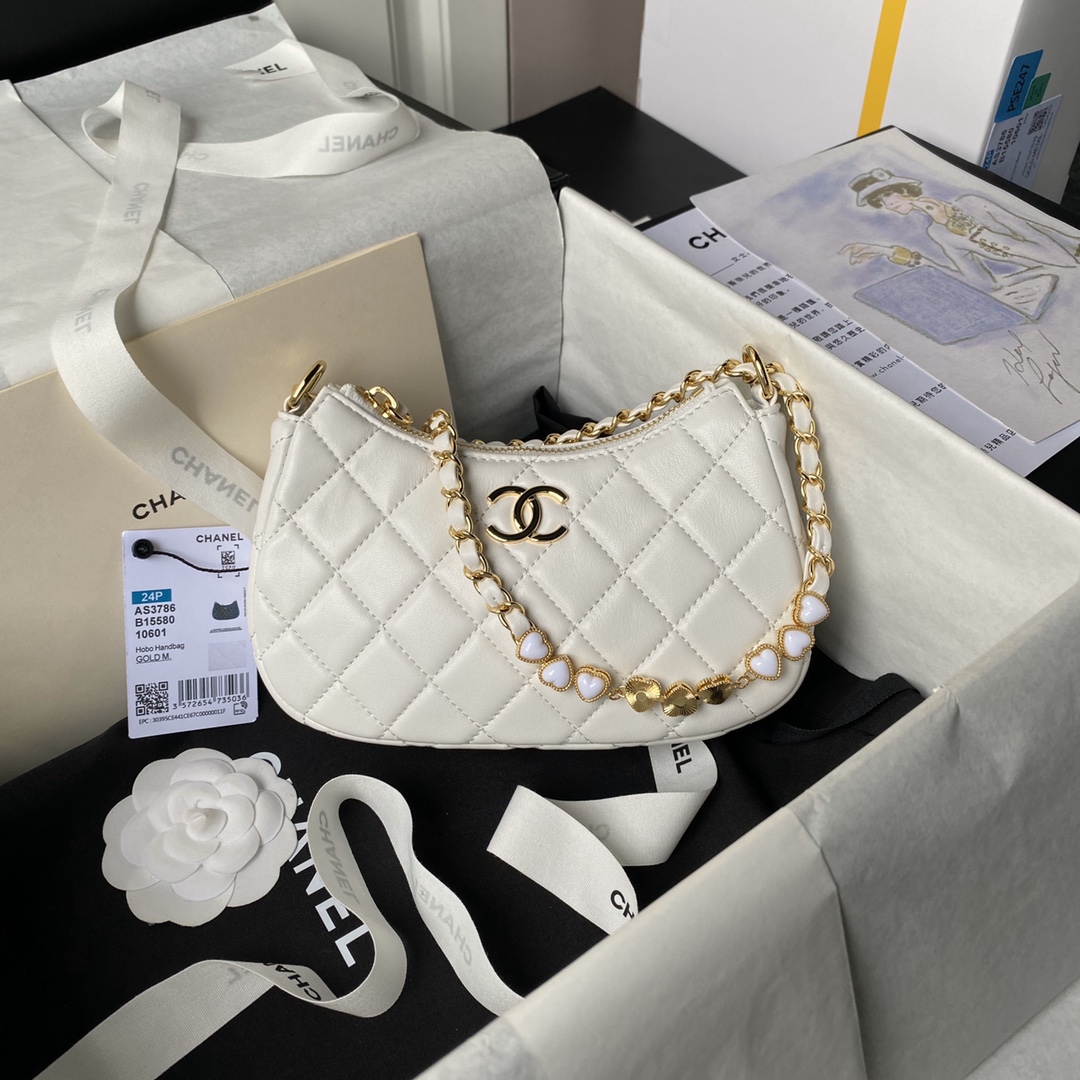 TOP CHANEL Hobo Bag Lambskin 13x20x4.5cm - 4 Color