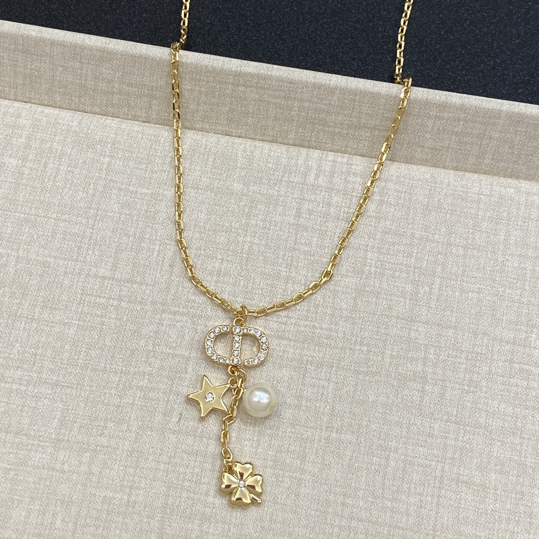 TOP Christian Dior Necklace/Bracelet with Pearl - Gold