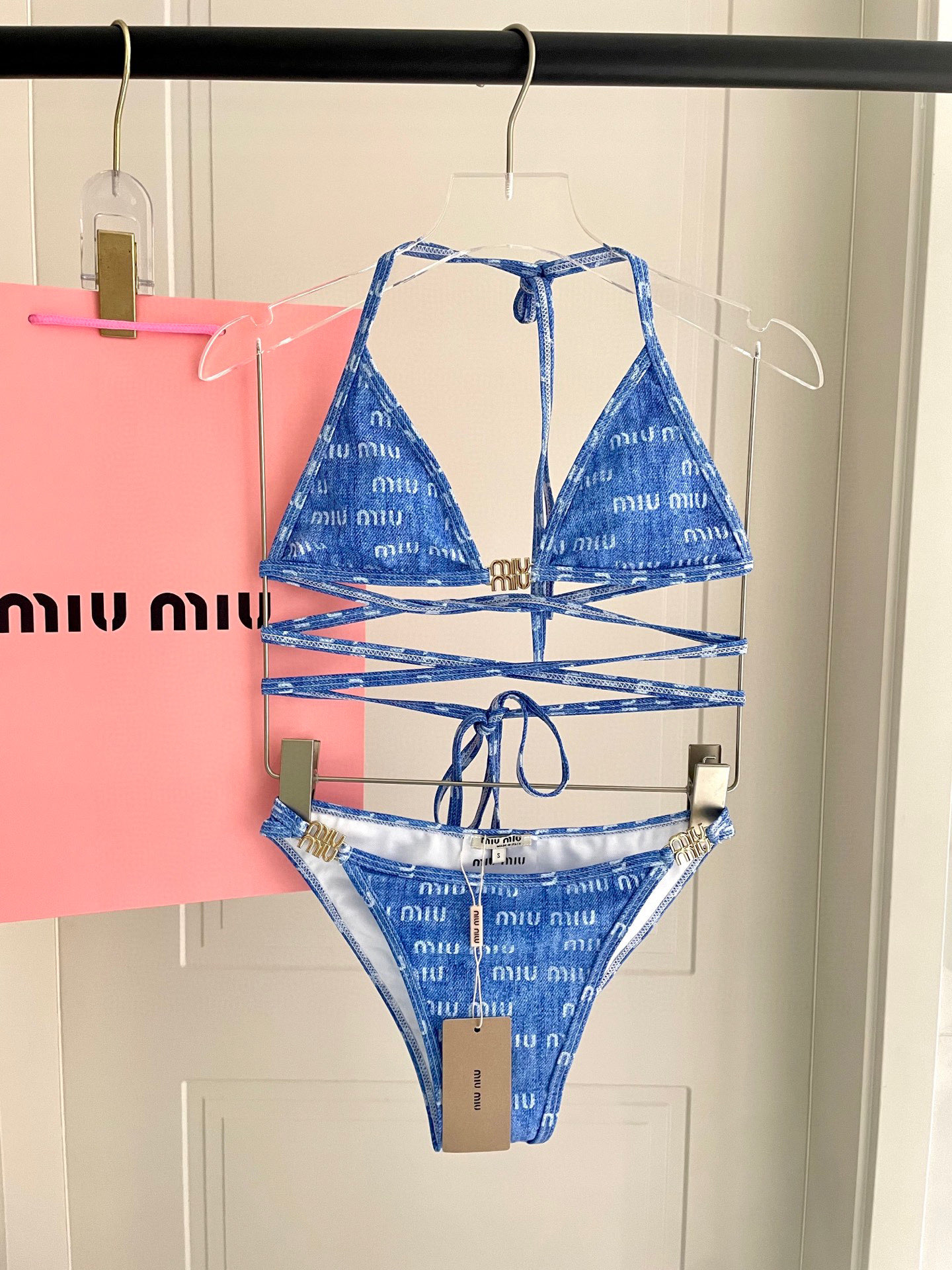 TOP Miu Miu Bikini Swimsuit - Blue