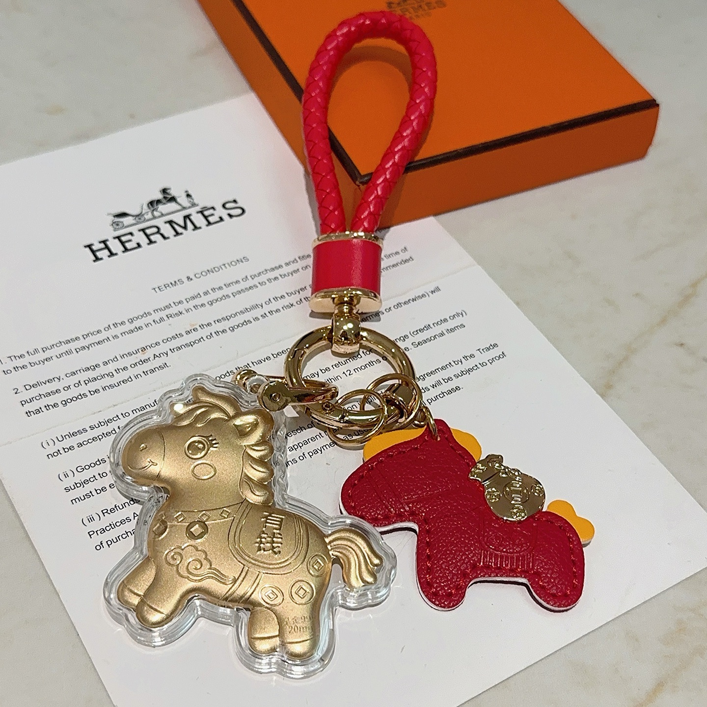 TOP HERMES Key Chain - Gold