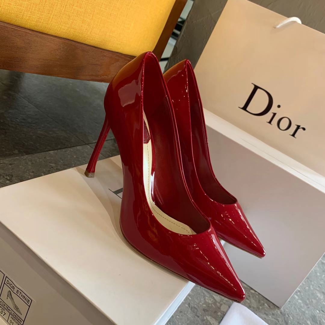TOP Christian Dior Patent Leather High heel - Red