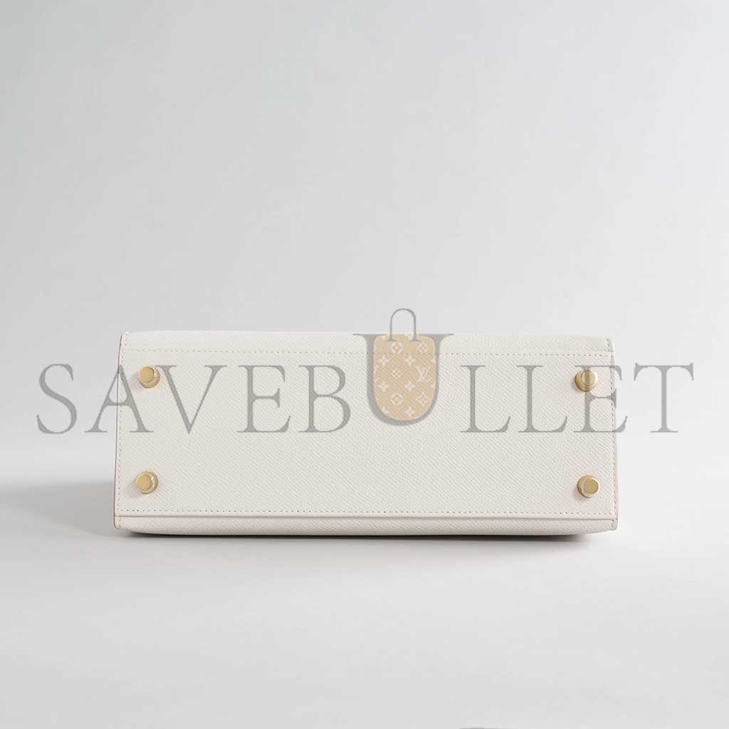 HERMÈS KELLY 25 EPSOM GRIS PALE GOLD HARDWARE (25*17*7cm)
