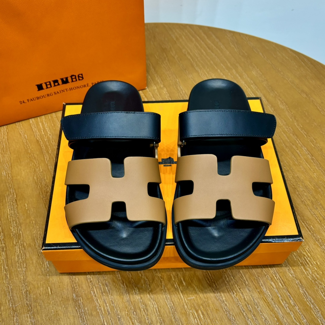 Hermès Chypre leather sandals （Replica）