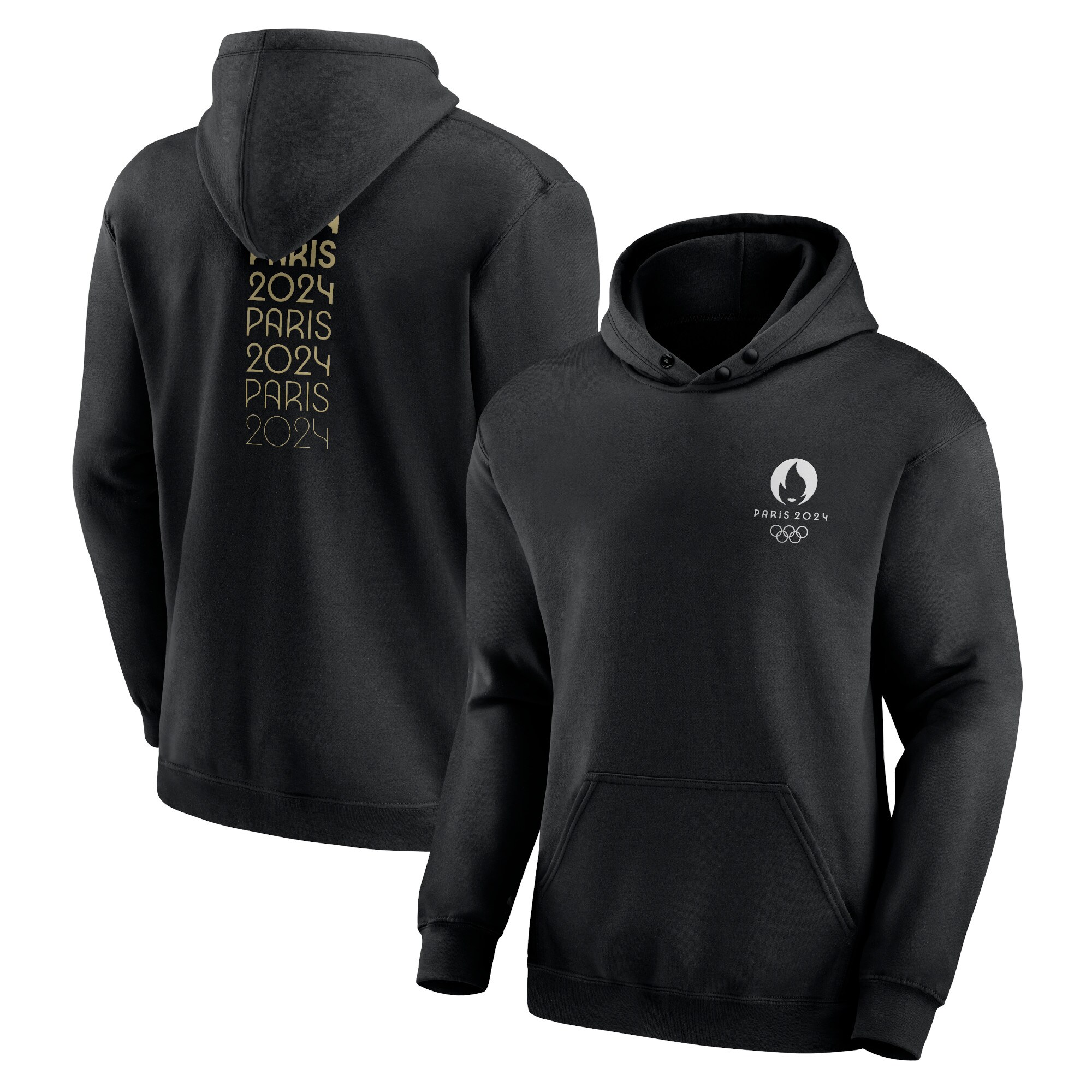 Men's Fanatics Black Paris 2024 Summer Olympics Pullover Hoodie