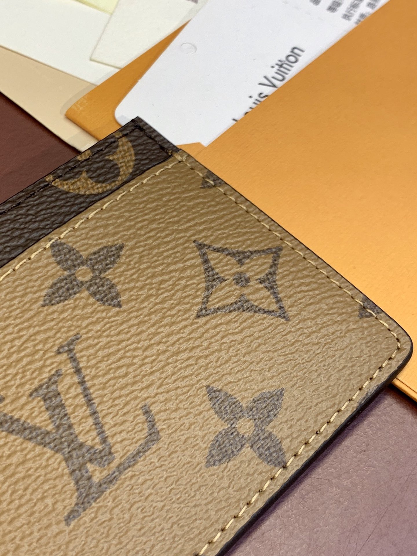 TOP Louis Vuitton LV Card Holder Monogram 11x7x0.6cm - Khaki/Brown