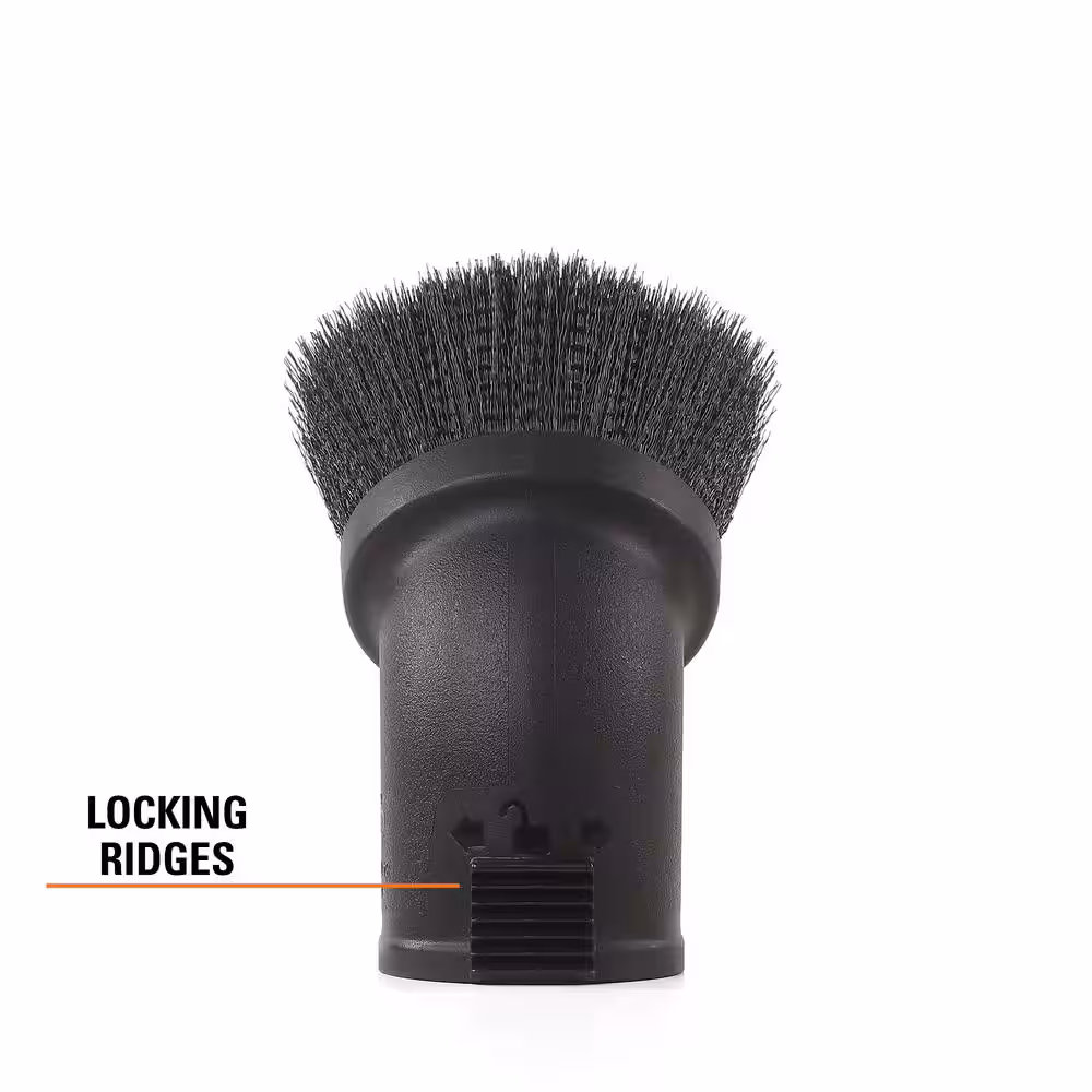 2-1/2 in. Locking Dusting Brush Accessory Shop Vac Attachment for RIDGID Wet Dry Vacuums