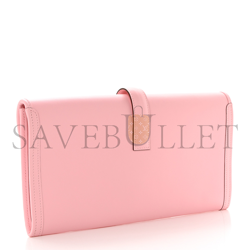 HERMES SWIFT JIGE ELAN 29 CLUTCH ROSE SAKURA 1475811 (29*15*3cm)