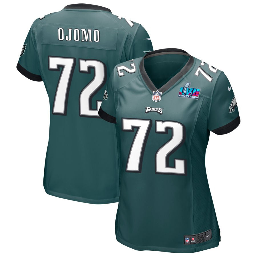 Moro Ojomo Philadelphia Eagles  Women's Super Bowl LVII Game Jersey - Midnight Green