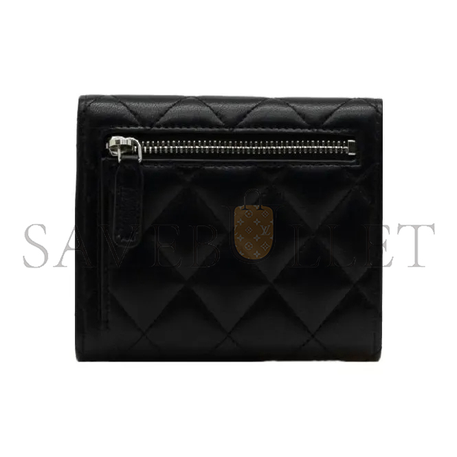 CHANEL MASTER CLASSIC FLAP-TOP WITH QUILTED SILVER HARDWARE AP0231 (11.5*10.5*3cm)