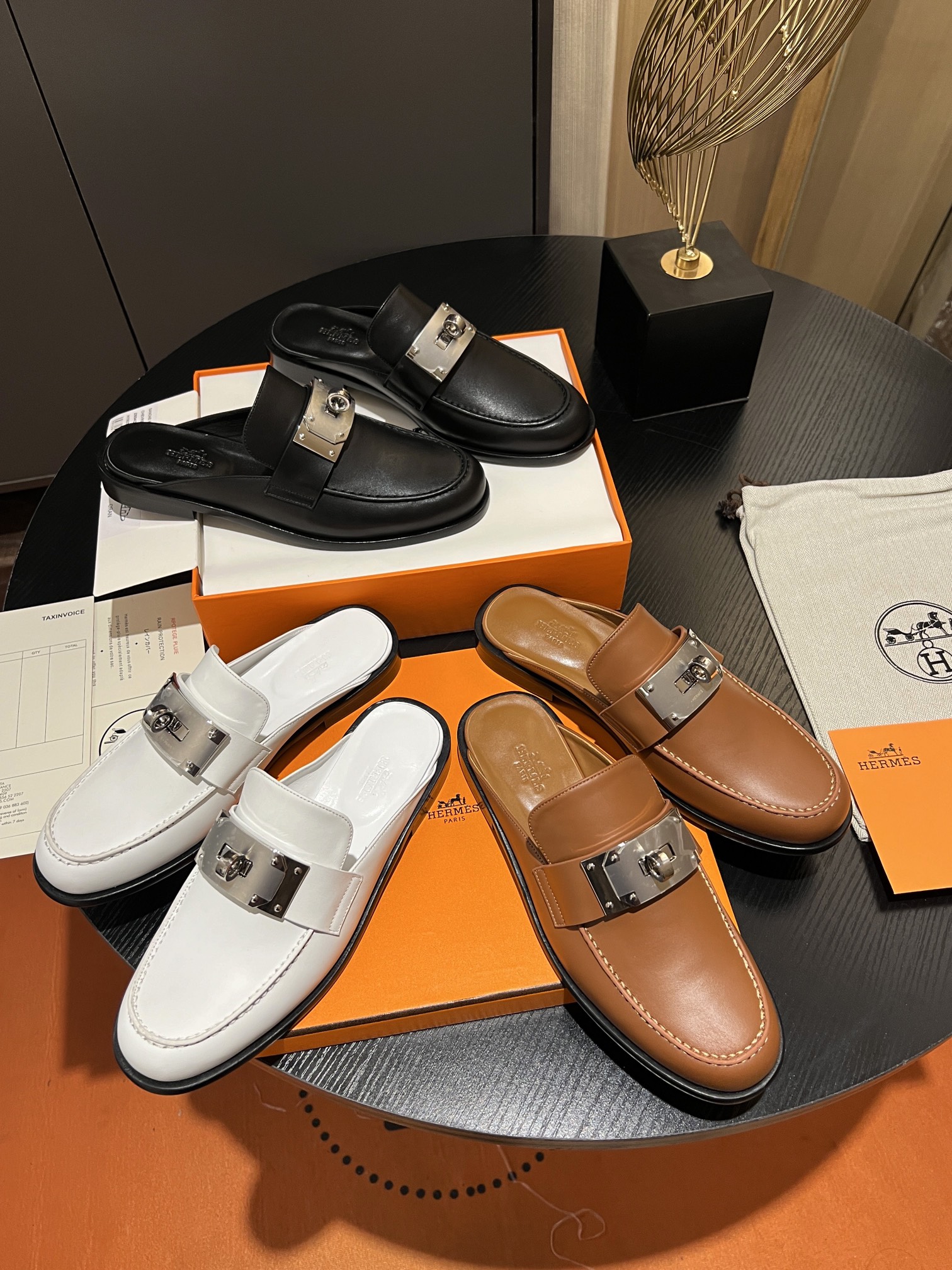 TOP HERMES Kelly Sliders -3 Color