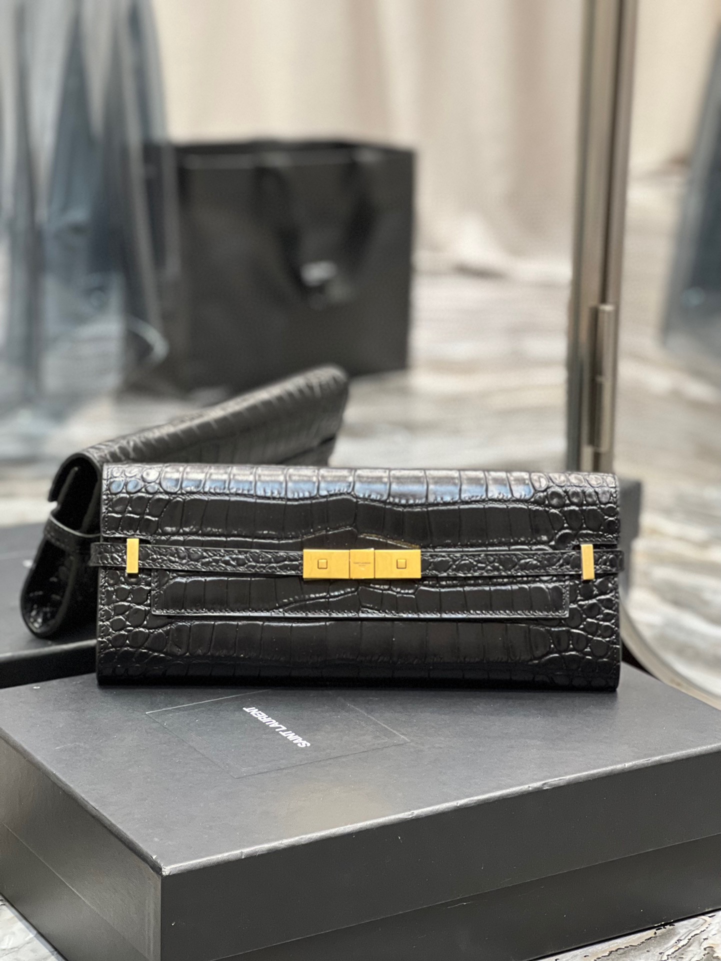 TOP Yves Saint Laurent YSL Manhattan Clutch Handbag - 4 Color