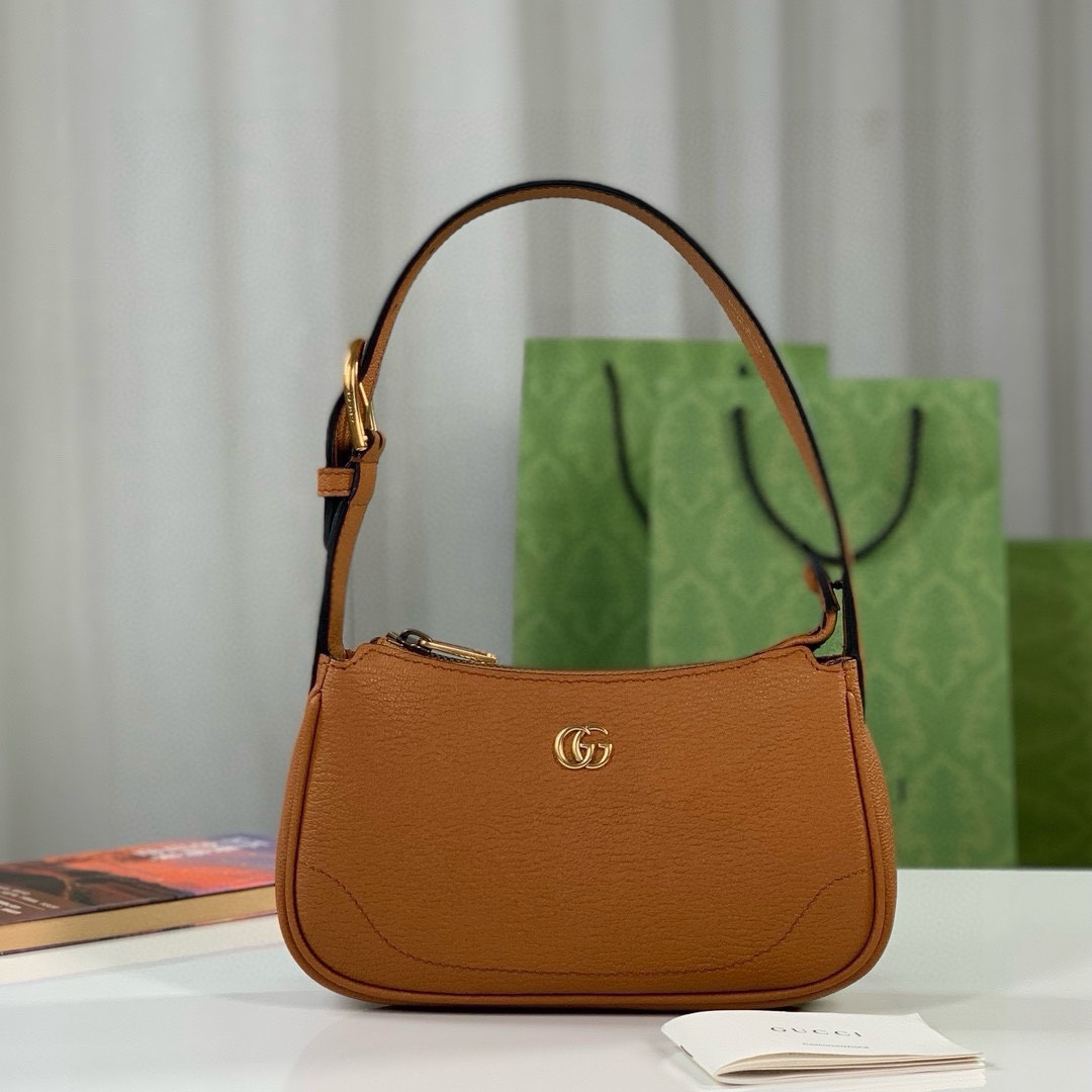 TOP GUCCI Lambskin Double G Shoulder Handbag 21X12X4CM - 4 Colour