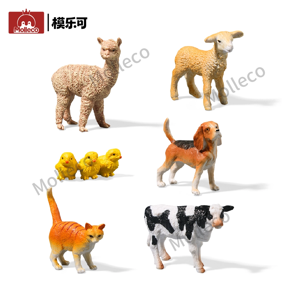 Molleco Animal Figure Toys for Kids and Children  Alpaca CP056-1-2-3-4-5-6